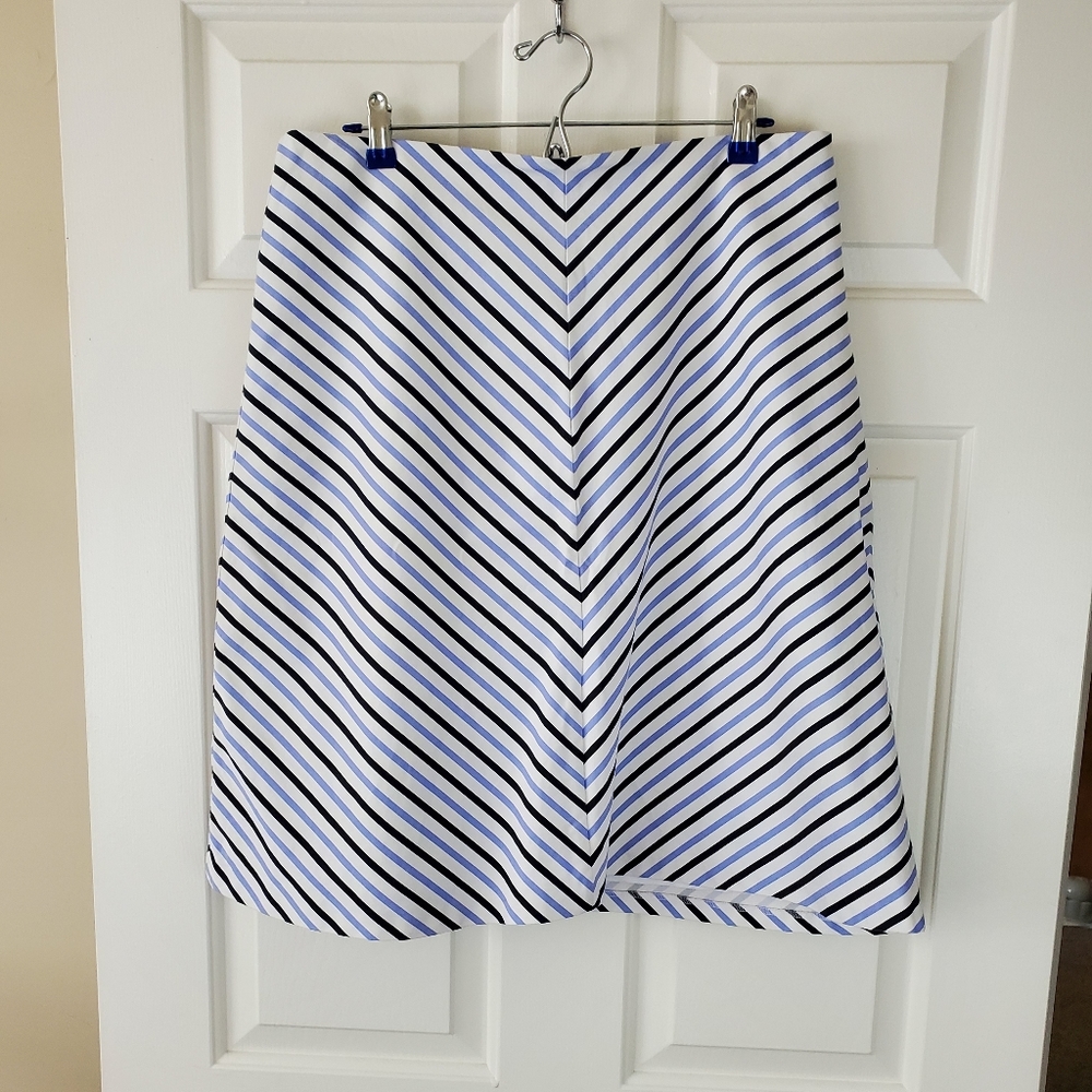Banana Republic Diagonal Striped A-Line Skirt